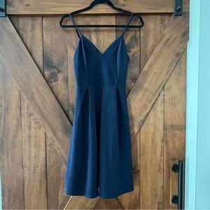Navy Blue A-Line Dress - S
